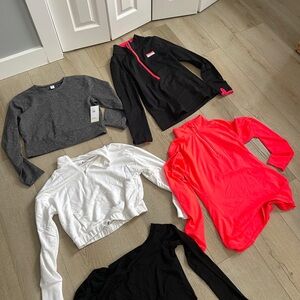 Gymshark Women's Active Tops - Charcoal Gray & White